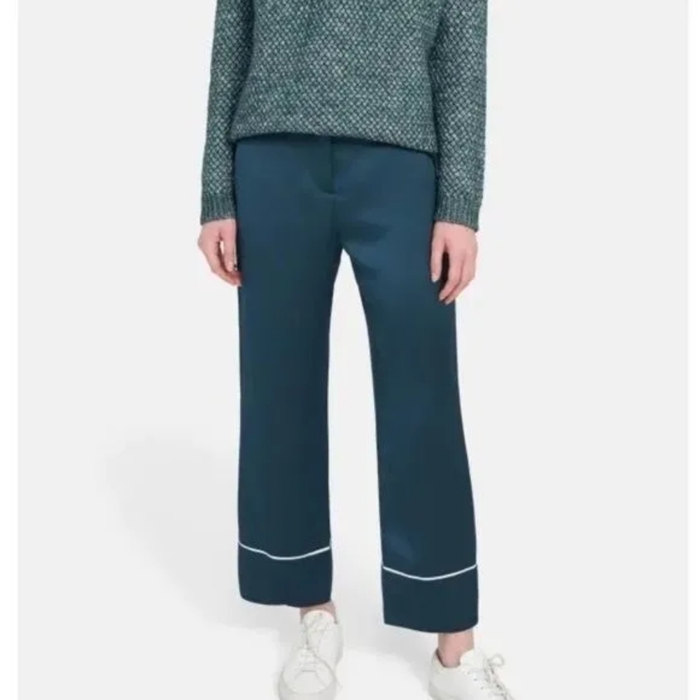 Theory Neo Satin Easy Cropped Pant *runs big*